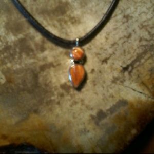 Small Sterling Carnelian Pendant
